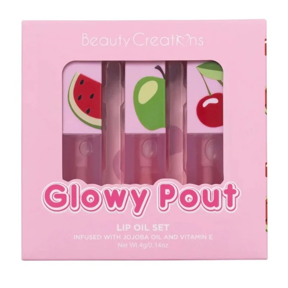 Beauty Creations Other - Beauty Creations Glowy Pout Lip Oil Set - Cherry, Apple, Watermelon